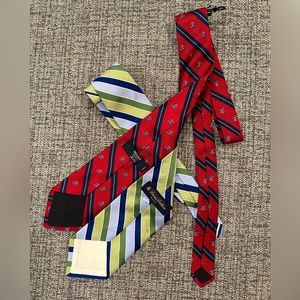 Brooks Brothers red “The Golden Fleece” men’s tie & Brooks Brothers striped tie